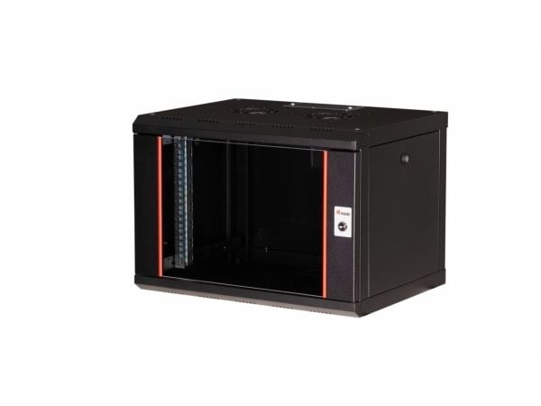 Equip EPM-07-6045-B-CBAA, Väggställ, 7U, Nyckellås, Rackskenor, 14,5kg, Svart