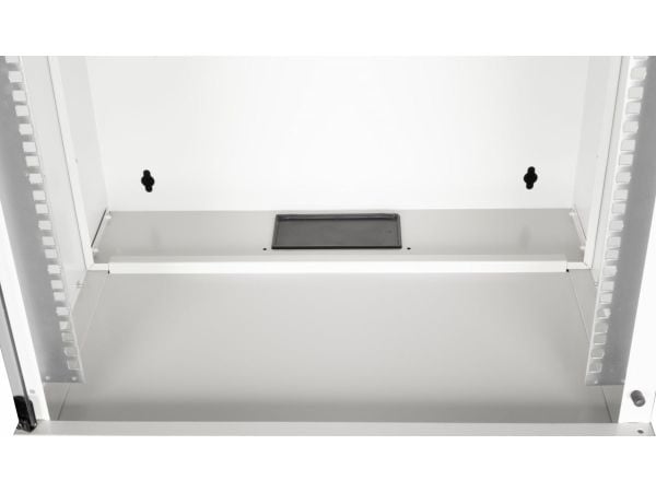 Equip EWM-12-5440-G, Veggmonterbar hylle, 12U, Nøkkellås, 12,5 kg, Lysegrå