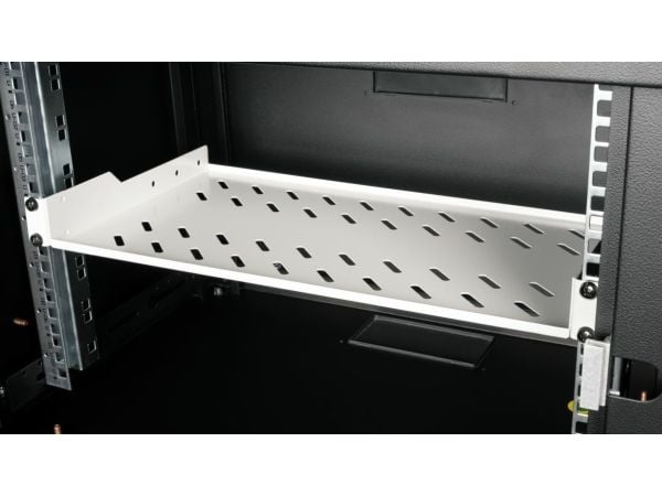 Equip EZFS-19-1-40-G, Rackhylle, Lysegrå, 1U, Åpen, Tyrkia, 485 mm