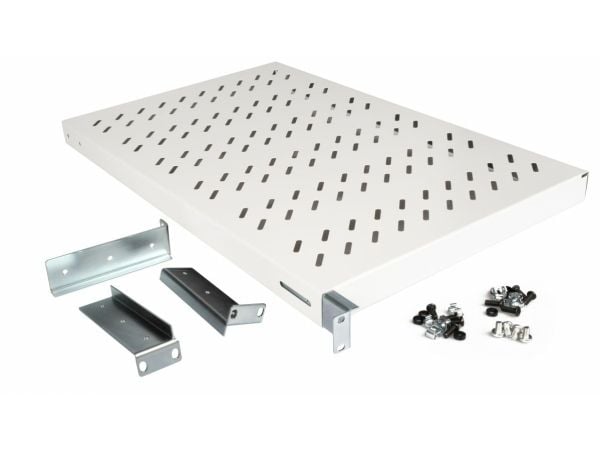 Equip EZVS-19-1-10-G, Rackhylle, Lysegrå, 100 kg, 1U, Tyrkia, 48,3 cm (19")