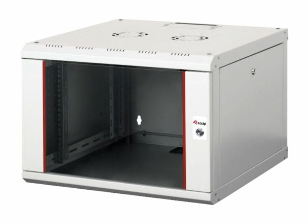 Equip EPM-07-6060-G-CBAA, Vägghylla, 7U, Nyckellås, Rackskenor, 18 kg, Ljusgrå