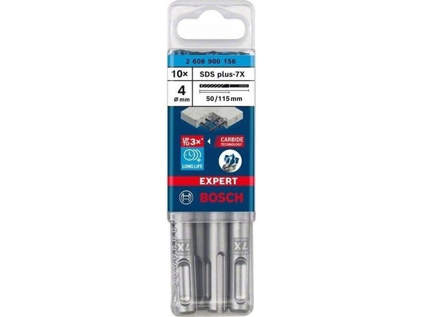 Bosch HAMMERBOR PLUS-7X 4X115MM 10 st