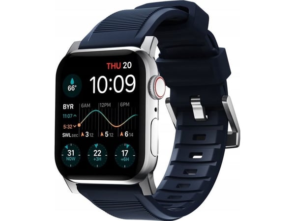 Nomad Goods NOMAD Rugged Band do Apple Watch 46mm/49mm granatowo/sidabrinė