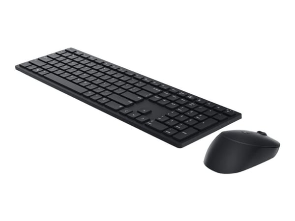 Dell Pro KM5221W - Sats med tangentbord och mus - trådlös - 2.4 GHz - QWERTY - brittisk - svart - med 3 years NBD Advance Exchange