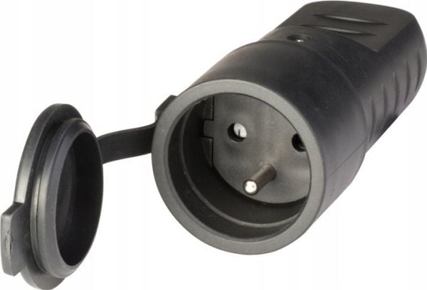 Scame kannettava kumipistorasia 110.3150 läpällä 16A 2P+E 230V IP44 9713 lajittelu