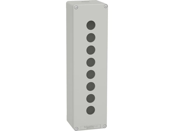 Schneider Harmony XAP Styreskap tomt grå 8 hull XAPD5508