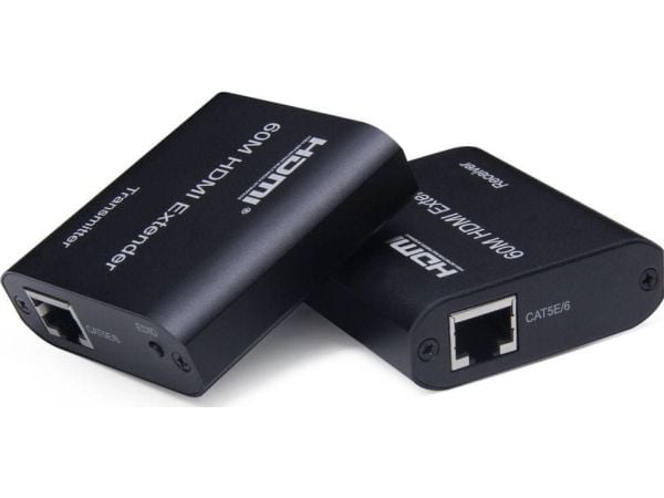 PremiumCord HDMI-extender 60 m FULL HD 1080p via én kabel Cat5e/6/6a/7, EDID-innstilling