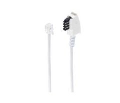 shiverpeaks BS70046-W, 6 m, TAE (F), RJ-11, Hvit, Hankjønn, Hankjønn