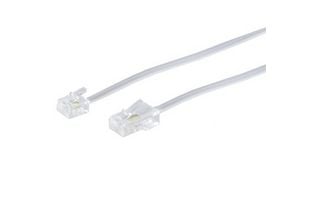 shiverpeaks BS70256-W, 6 m, RJ-11, RJ-45, Hvit, Hankjønn, Hankjønn