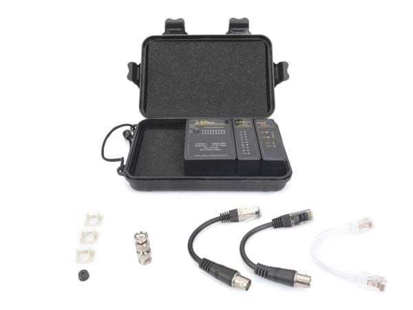 Equip 129968, BNC, RJ-11, RJ-12, RJ-45, PoE testing, Sort, 9 V, RoHS, 109 mm