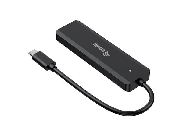 Equip 128966, USB 3.2 Gen 2 (3.1 Gen 2) Type-C, USB 3.2 Gen 2 (3.1 Gen 2) Type-C, USB 3.2 Gen 2 (3.1 Gen 2) Type-A, 10000 Mbit/s, Sort, 0,18 m, Kina
