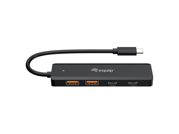 Equip 128966, USB 3.2 Gen 2 (3.1 Gen 2) Type-C, USB 3.2 Gen 2 (3.1 Gen 2) Type-C, USB 3.2 Gen 2 (3.1 Gen 2) Type-A, 10000 Mbit/s, Sort, 0,18 m, Kina