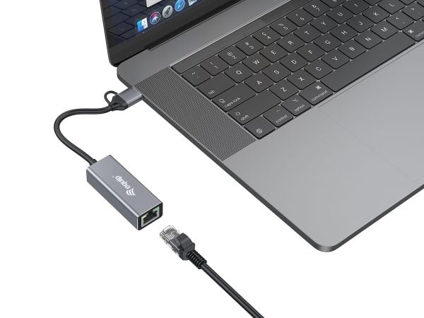 Varusteet 133495, langallinen, USB Type-A/USB Type-C, Ethernet, 2500 Mbit/s, harmaa