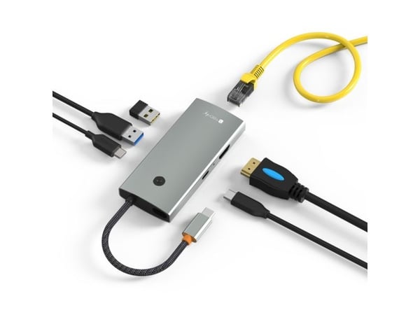 TECHly - Dockningsstation - USB-C - HDMI - 1GbE