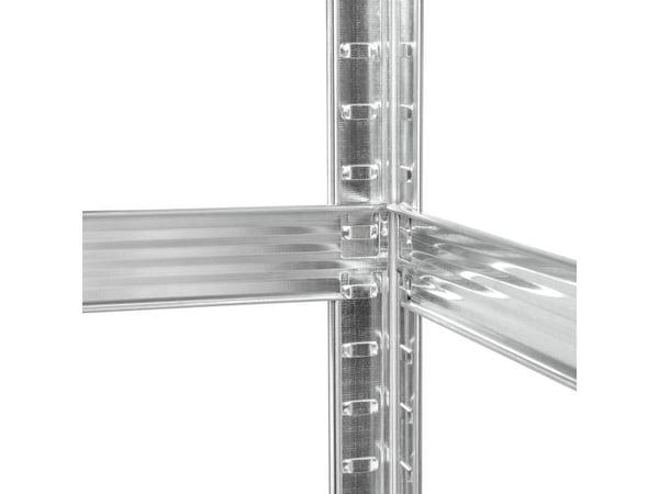 Metallreolskap 175 kg x5 180x90x40 cm Rebel galvanisert uttrekkbar MDF RB-1250