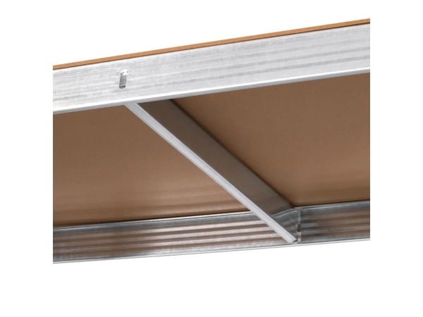 Metallreolskap 175 kg x5 180x90x40 cm Rebel galvanisert uttrekkbar MDF RB-1250