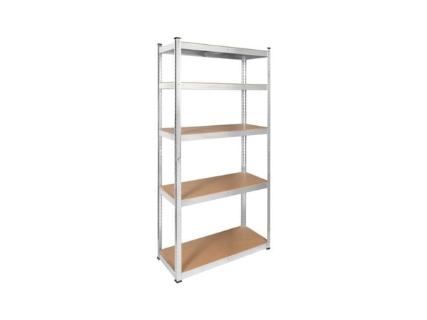 Metallreolskap 175 kg x5 180x90x40 cm Rebel galvanisert uttrekkbar MDF RB-1250
