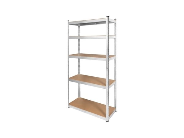 Metallreolskap 175 kg x5 180x90x40 cm Rebel galvanisert uttrekkbar MDF RB-1250