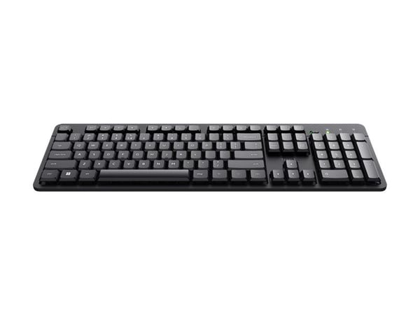 Trust Ody II - Tastatur - stille - 100% - full size - trådløs - QWERTY - Nordisk - svart