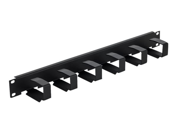 Triton - Kabelstyringspanel med ringer - rackmonterbar - RAL 7035 - 1U - 19"