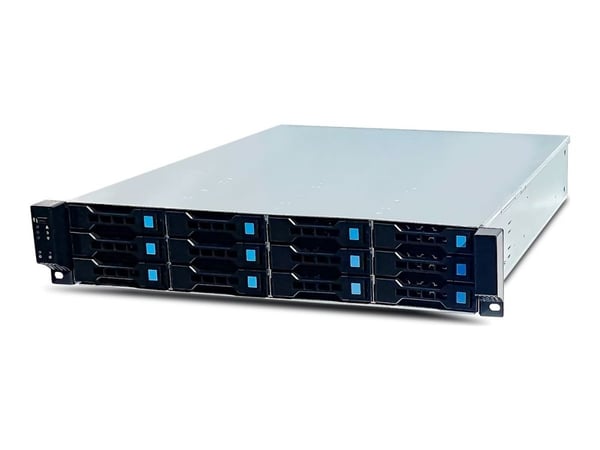 FANTEC SRC-2012X07-12G/6G - Kan monteras i rack 2U - SSI CEB - SATA/SAS - hot-swap - ingen strömförsörjning - svart, silver - USB
