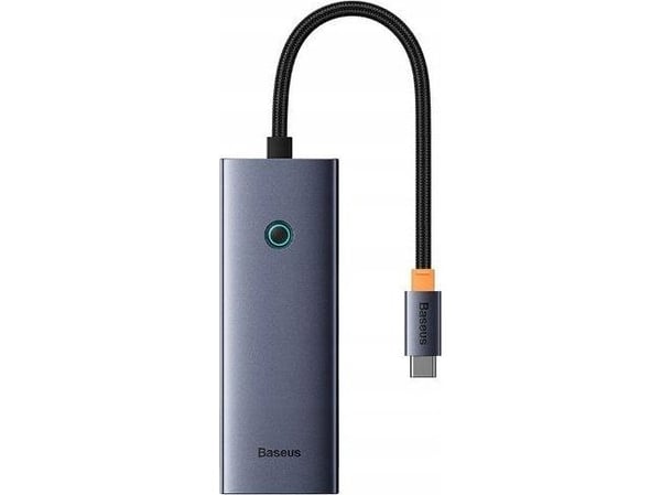 Baseus USB-C-hub 6-i-1 UltraJoy: HDMI 4K@60Hz + 4xUSB 3.0 + PD (grå) Baseus USB-C-hub 6-i-1 UltraJoy: HDMI 4K@60Hz + 4xUSB 3.0 + PD (grå)
