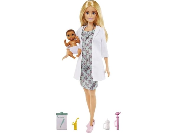 Barbie-dukke pediater med baby GVK03 /4