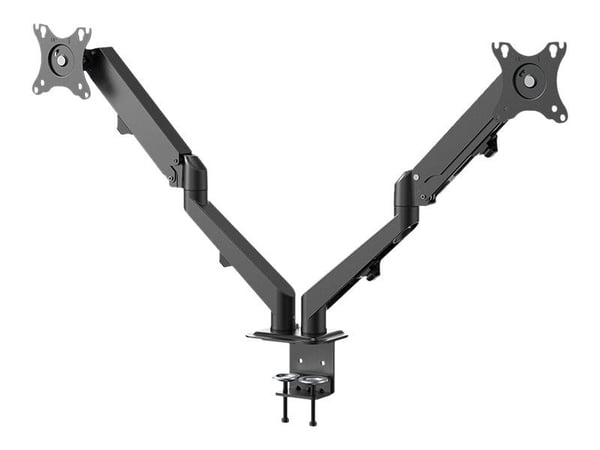 Neomounts DS70-700BL2 - Monteringssett (skrivebordsmontering) - justerbar dobbelarm i full bevegelse - for 2 LCD-skjermer - svart - skjermstørrelse...