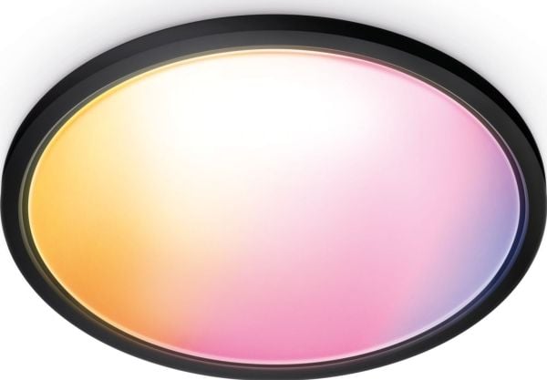 WiZ Super Slim - Taklampe - LED - 32 W - RGB-lys - 2200-6500 K - rund - svart