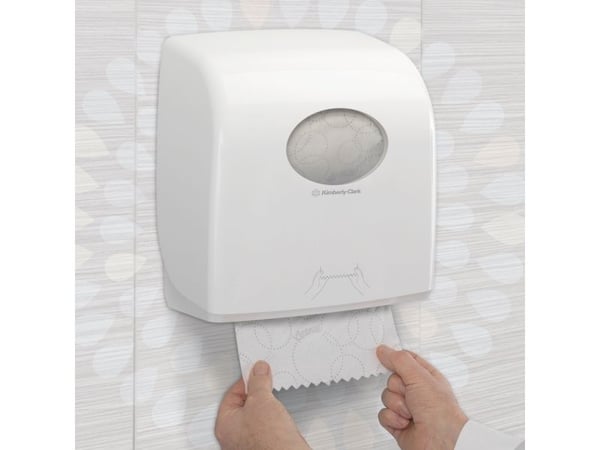 Håndklæderulle, Kimberly-Clark Kleenex, 2-lags, 100m x 19,8cm, Ø15cm, hvid, blandingsfibre