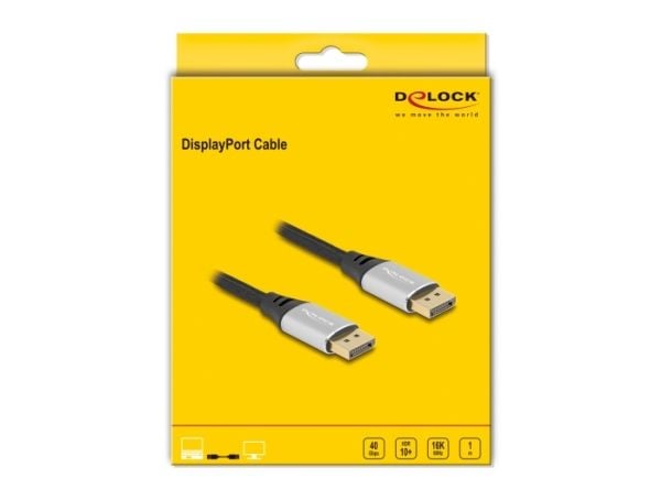 DeLOCK 80633, 1 m, DisplayPort, DisplayPort, Hanstik, Hanstik, 15360 x 8640 piksler