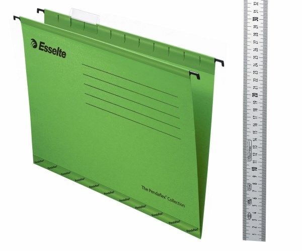 Esselte Hengemappe Classic A4 Pakke/25, A4, Grønn, Fotoark kartong, 210 g/m², 345 mm, 240 mm
