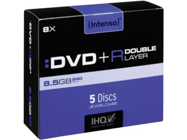 Intenso - 5 x DVD+R DL - 8.5 GB 8x - CD-fodral