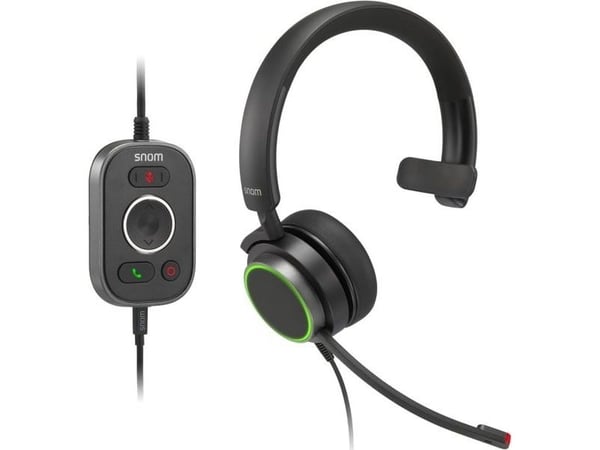 snom A330M - Hodesett - on-ear - kablet - USB, 3,5 mm jakk