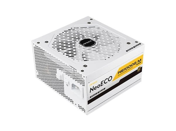 Antec Neo Eco NE1000G M - Strømforsyning (intern) - ATX12V 3.0 - 80 PLUS Gold - AC 100-240 V - 1000 watt - aktiv PFC - Europa - hvit