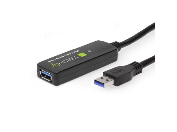 Techly ICUR30100G, 10 m, USB A, USB A, USB 3.2 Gen 1 (3.1 Gen 1), Sort