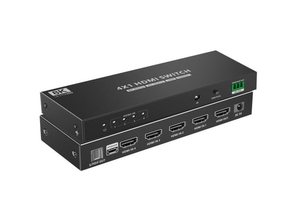 Techly IDATA-HDMI-2148KT, HDMI, Micro-USB, Sort, 7680 x 4320 piksler, 8K Ultra HD, Dolby Vision