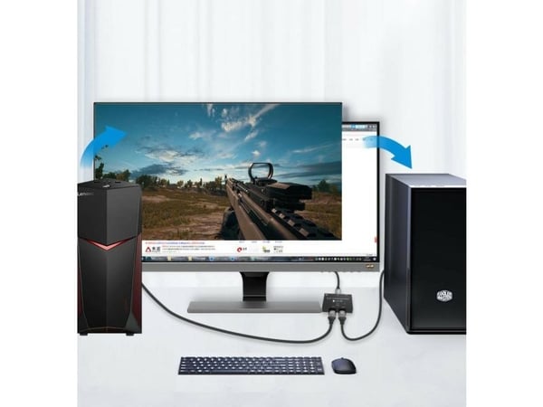 Techly IDATA-DP-2DP-8KT, DisplayPort, musta, 32,4 Gbit/s, 8K Ultra HD, 5 V, 80 mm
