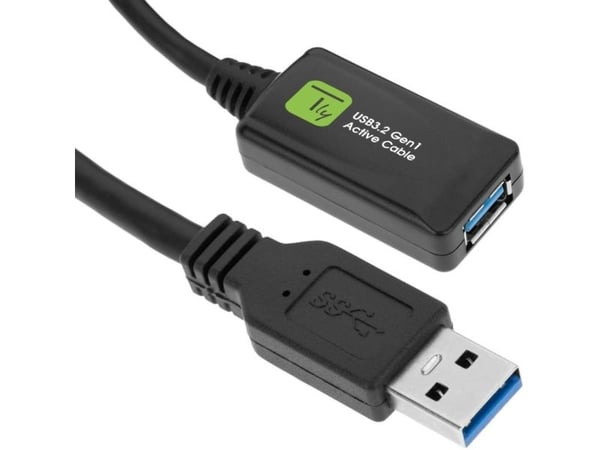 Techly ICUR3050G, 5 m, USB A, USB A, USB 3.2 Gen 1 (3.1 Gen 1), Sort