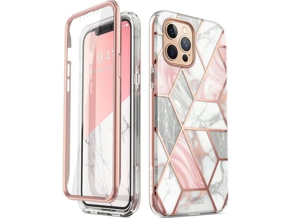 i-Blason Cosmo IPHONE2020-6.7- -SP-MARBLE, Etui, Apple, iPhone 12 Max 6.7 2020, 17 cm (6.7"), Rosa