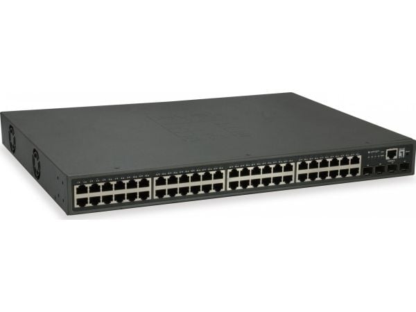 LevelOne GTP-5271, Håndtert, L3, Gigabit Ethernet (10/100/1000), Strøm over Ethernet (PoE), Rack-montering