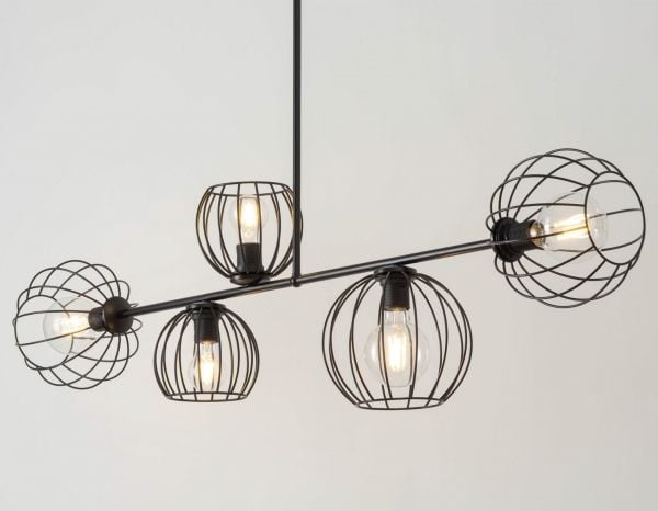 Hengelampe Sigma taklampe loftstil Madam 32368 i metall, svart