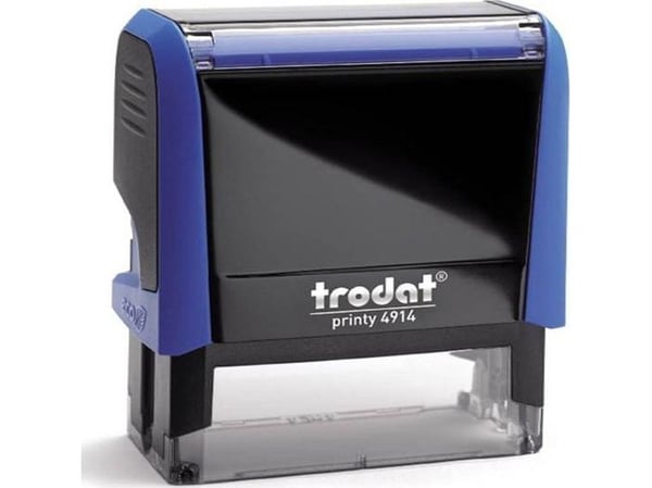 Trodat stämpel Trodat 4914 blå - svart dyna 64x26 mm Trodat stämpel Trodat 4914 blå - svart dyna 64x26 mm