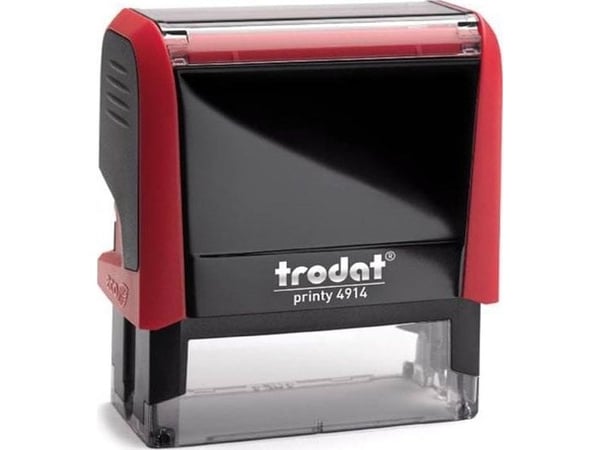 Trodat stämpel TRODAT TRE_4914CAWCA röd - svart dyna 64x26 mm