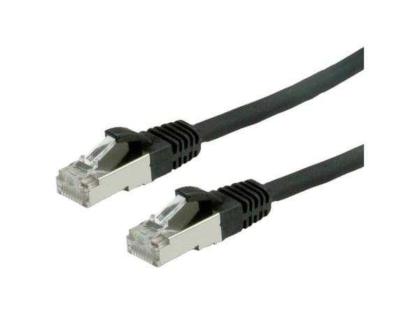 VALUE S/FTP Patch Cord Cat.6, halogen-free, black, 10m, Musta