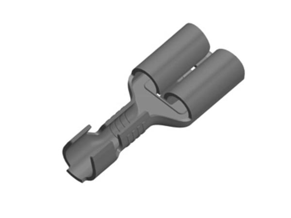 Vogt Verbindungstechnik 3835.95 Litteä pistotulppa kaapelin korvakkeet Pistokkeen leveys: 6,30 mm Pistokkeen paksuus: 0,80 mm 180° Eristämätön Nikk...