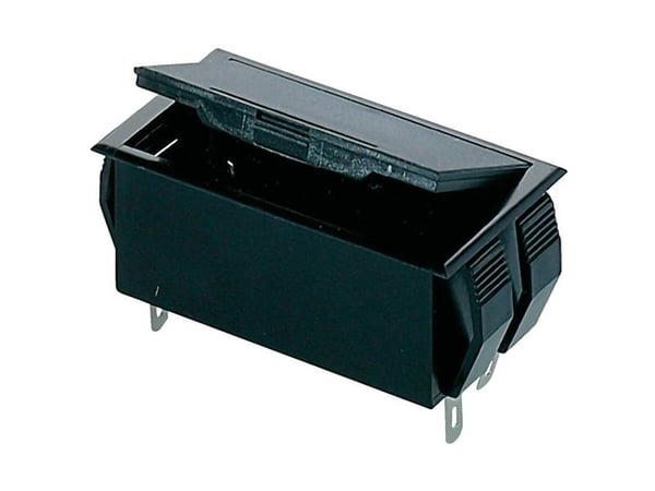Bopla 46300000 batteriholder for 2x R6 (AA), 9 V blokk loddtilkobling (L x B x H) 37 x 65 x 21,5 mm