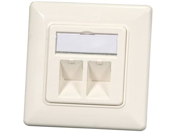 EFB Elektronik ET-25085V3, 2 x RJ-45, 2 moduuli(a), Valkoinen, Muovi, 0 - 60 °C