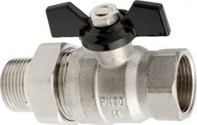 Hydroland kuleventil vann skrue/mutter sommerfugl 1/2" titan W/S // ZKW-15-WS-M-H-TYTAN