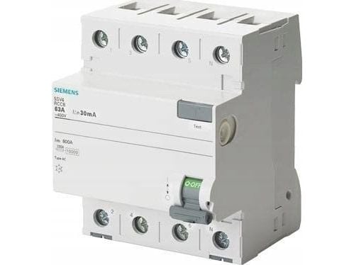 Siemens 5SV46460 FI turvakytkin AC 63 A 0,3 A 400 V AC 63 A 0,3 A 400 V